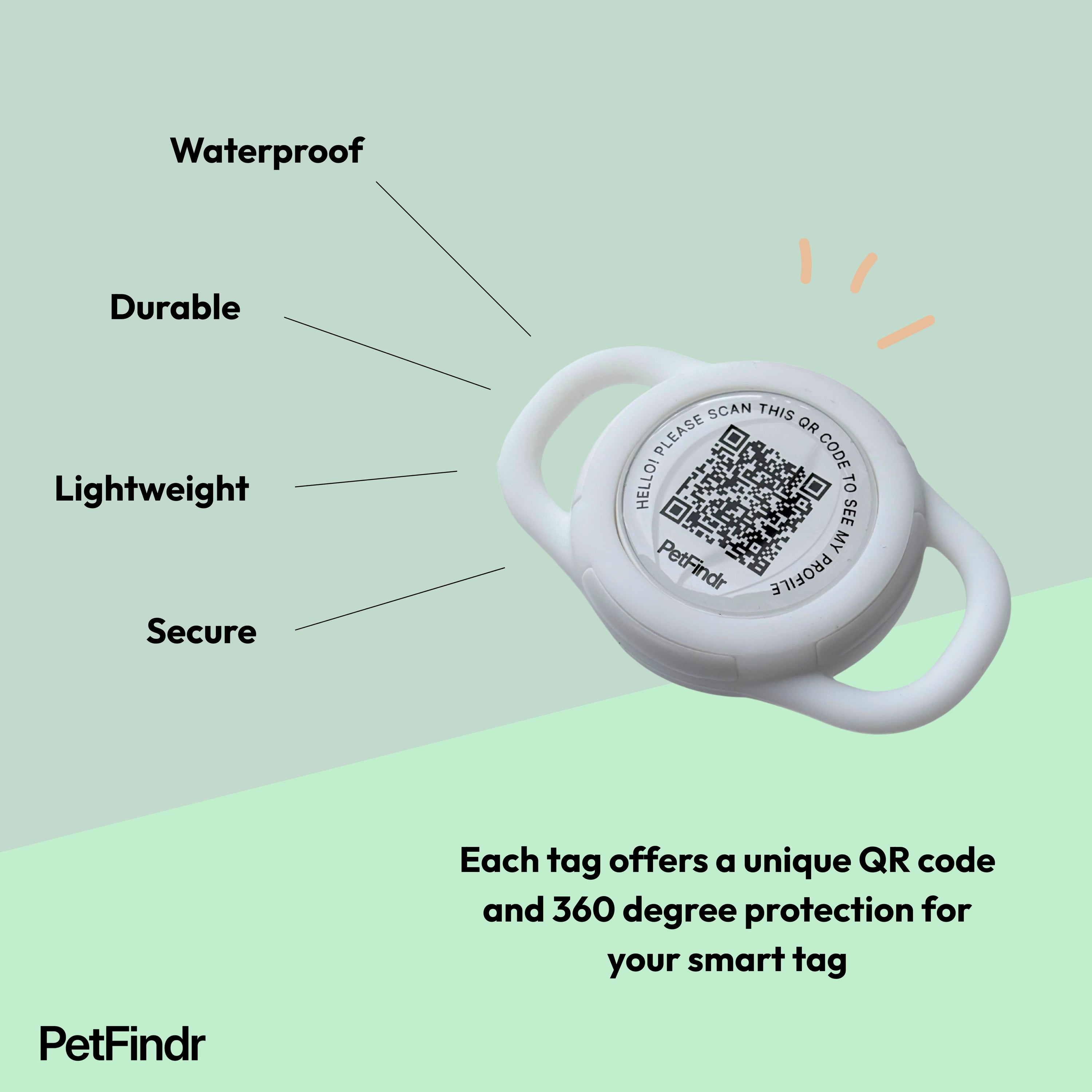 Findr Tag + Smart Tag Bundle (Pet Profile + Location Tracking)